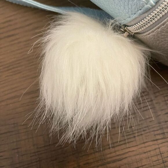 Justice Pebbled Studded Mini Backpack with White Pom Pom - Picture 9 of 9